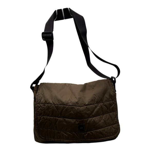 LOLË Brown 100% Nylon Crossbody Messenger Bag Quilted Puffer Design Rare - Picture 2 of 10